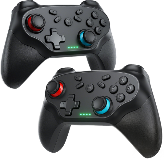 Gamrombo 2 Pack Wireless Controller for Nintendo Switch 2/1 Lite/OLED and PC, with Bluetooth, Turbo, Gyro Axis, Dual Vibration, and Screenshot, Compatible with Steam and Switch 2/1