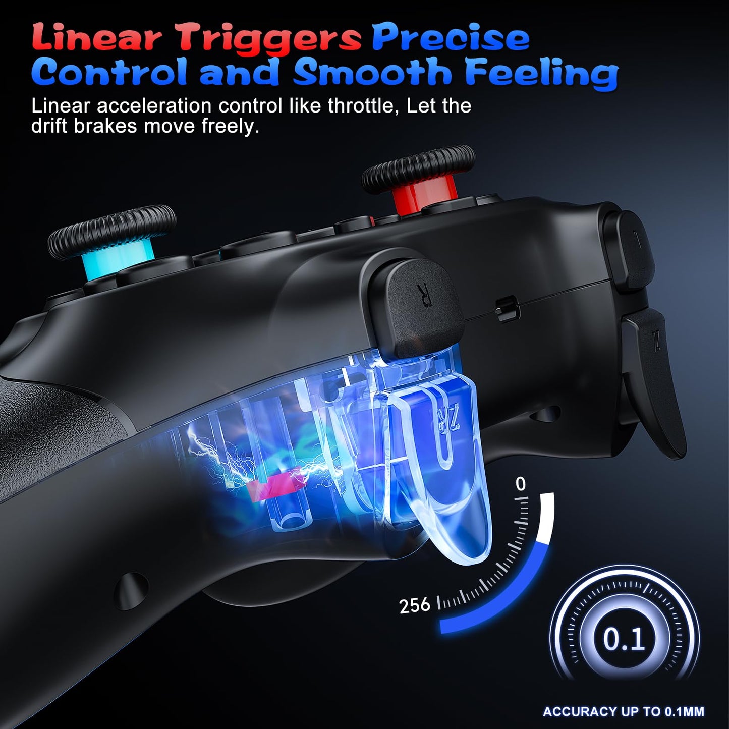 Gamrombo 2 Pack Wireless Controller for Nintendo Switch 2/1 Lite/OLED and PC, with Bluetooth, Turbo, Gyro Axis, Dual Vibration, and Screenshot, Compatible with Steam and Switch 2/1