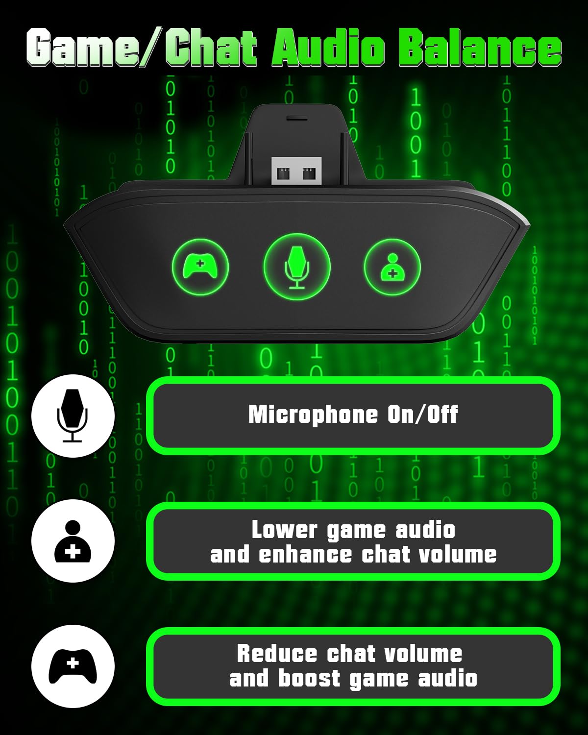 Gamrombo Wireless Gaming Headset for Xbox with Game/Chat Audio Balance, Gaming Headset with Mic Mute, 3D Surround Sound, Bluetooth Headset Works with PS5, PS4, Mac, PC, Detachable Microphone