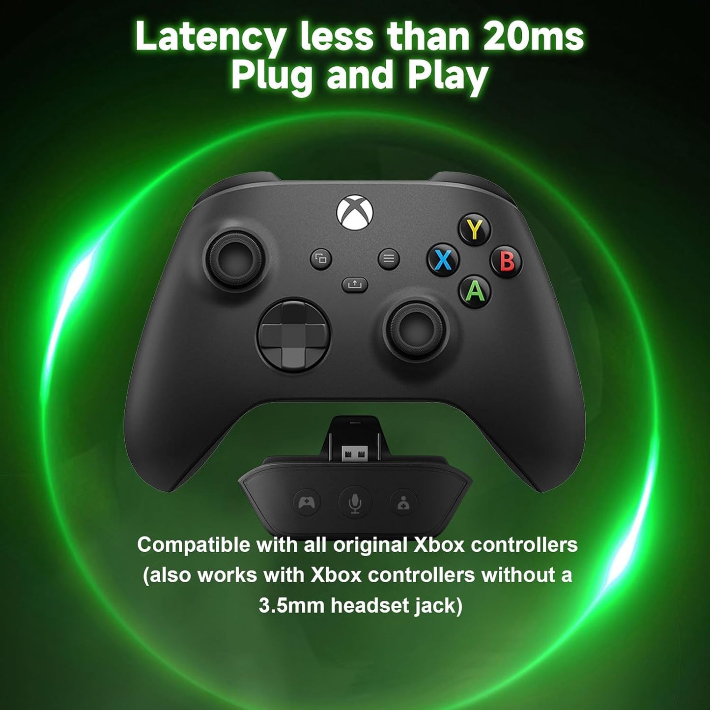 Gamrombo Wireless Gaming Headset for Xbox with Game/Chat Audio Balance, Gaming Headset with Mic Mute, 3D Surround Sound, Bluetooth Headset Works with PS5, PS4, Mac, PC, Detachable Microphone