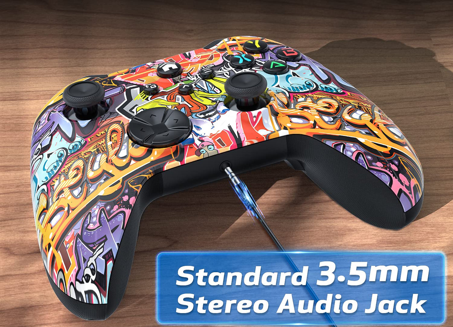 Gamrombo Wireless Controller Replacement for X-Box One, Special Edition Custom Gamepad Compatible with X-Box Series X|S with Macro, Dual Vibration, Audio Jack (Colorful)