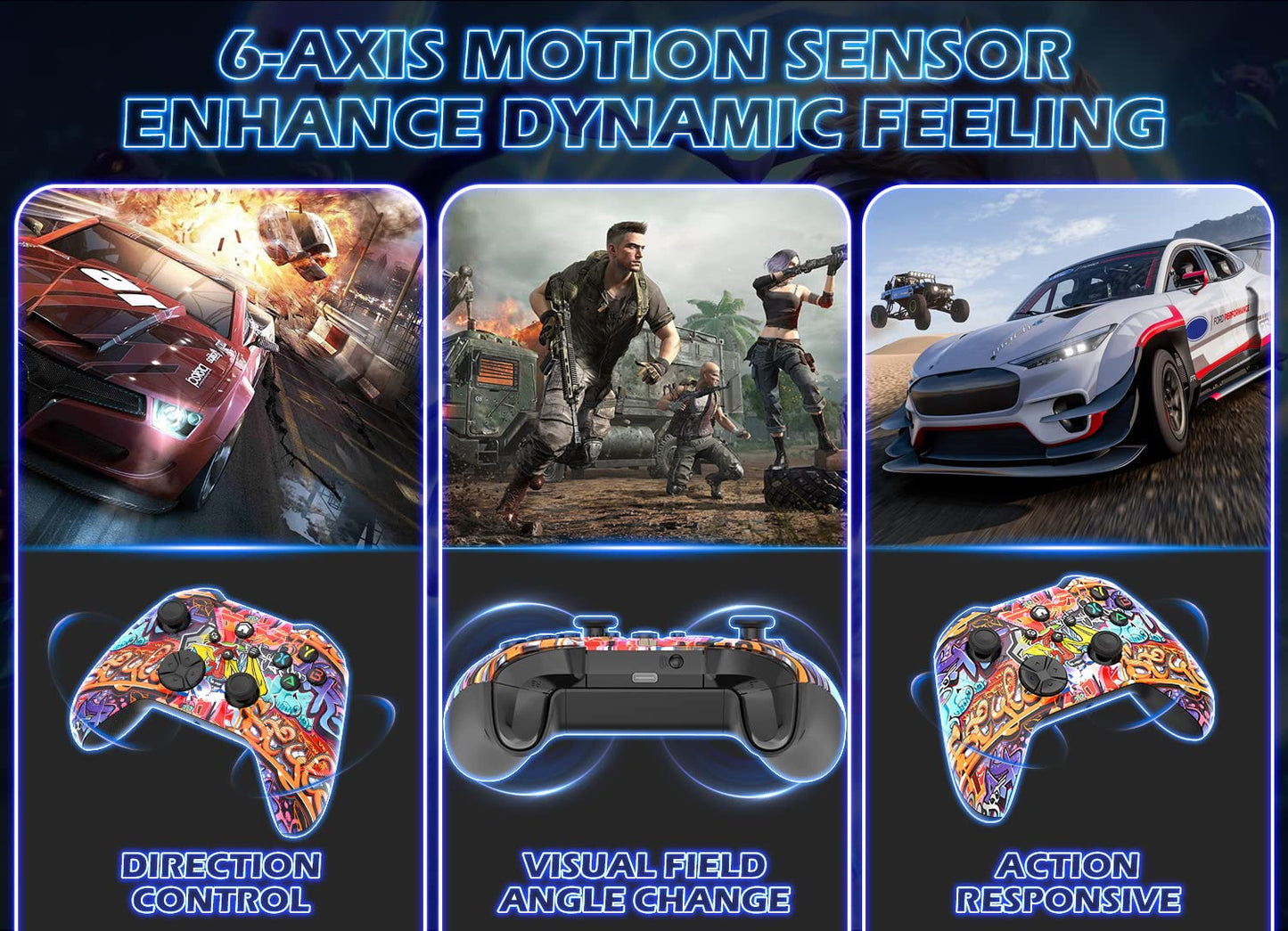 Gamrombo Wireless Controller Replacement for X-Box One, Special Edition Custom Gamepad Compatible with X-Box Series X|S with Macro, Dual Vibration, Audio Jack (Colorful)